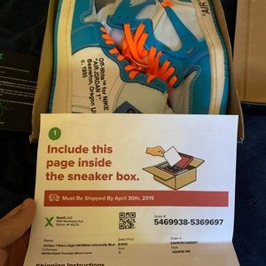 Off-White Jordan 1 Unc